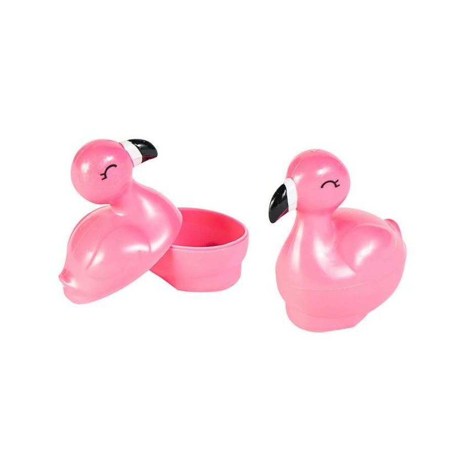 Easter Egg Hunt * | Top 10 3 Flamingo-Shaped Plastic Easter Eggs 12 Pc.