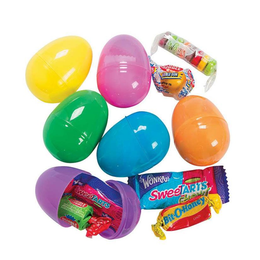 Easter Basket Fillers * | Wholesale 2 1/4 Bright Candy-Filled Plastic Easter Eggs 24 Pc.