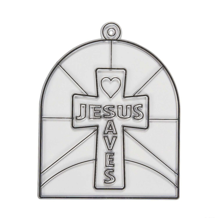 Easter Basket Fillers * | Wholesale Jesus Saves Suncatchers 24 Pc.