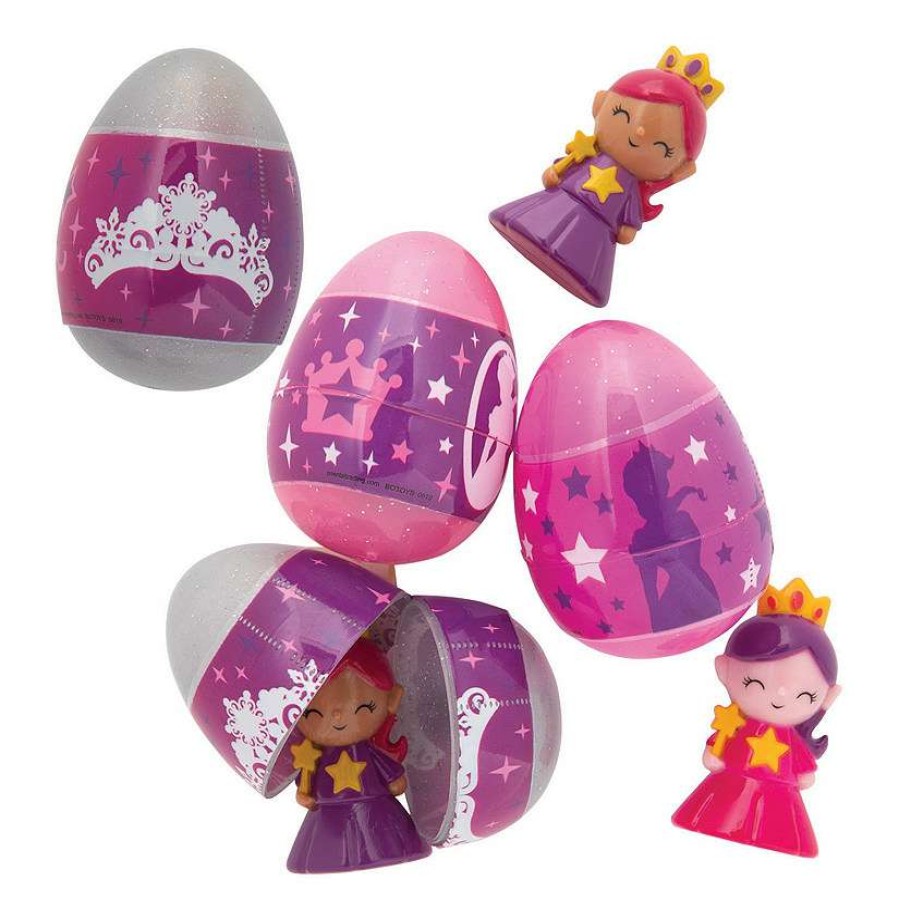 Easter Egg Hunt * | New 2 1/2 Glitzy Princess Toy-Filled Plastic Easter Eggs 12 Pc.