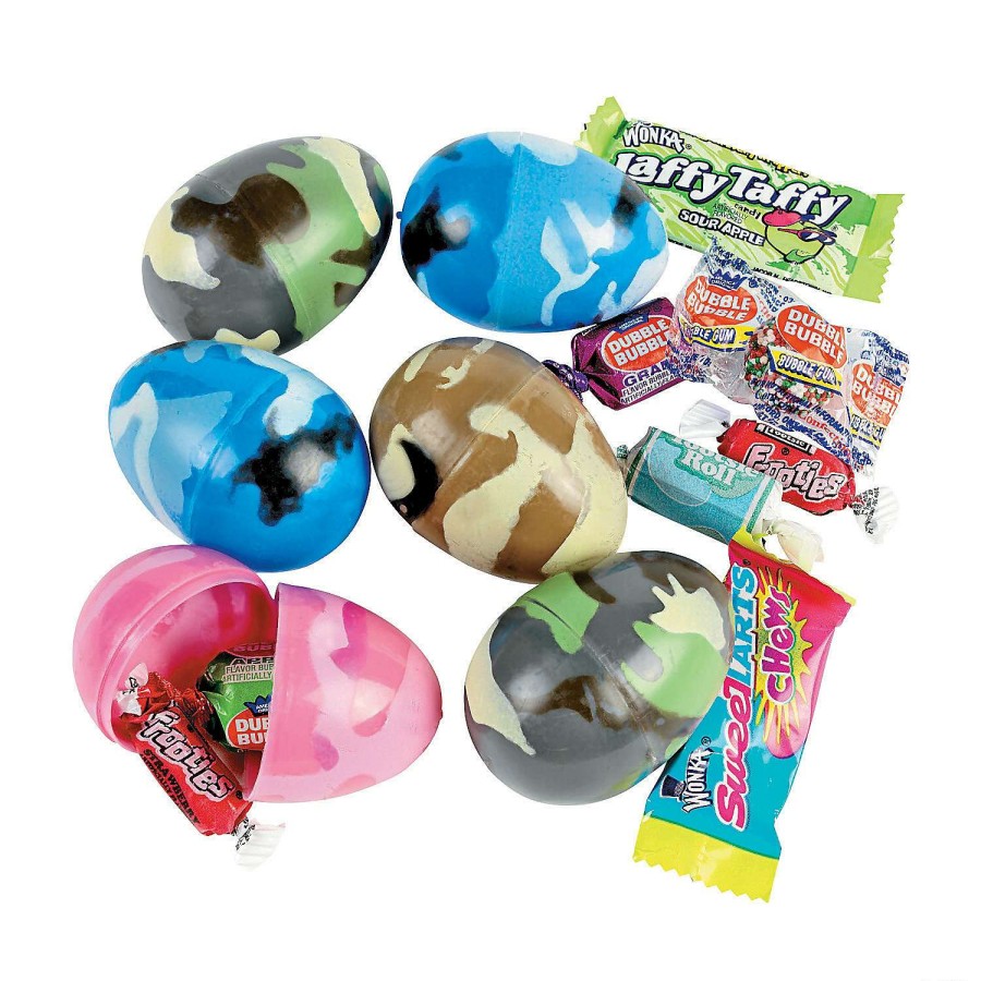 Easter Basket Fillers * | Flash Sale 2 1/4 Camouflage Candy-Filled Plastic Easter Eggs 24 Pc.