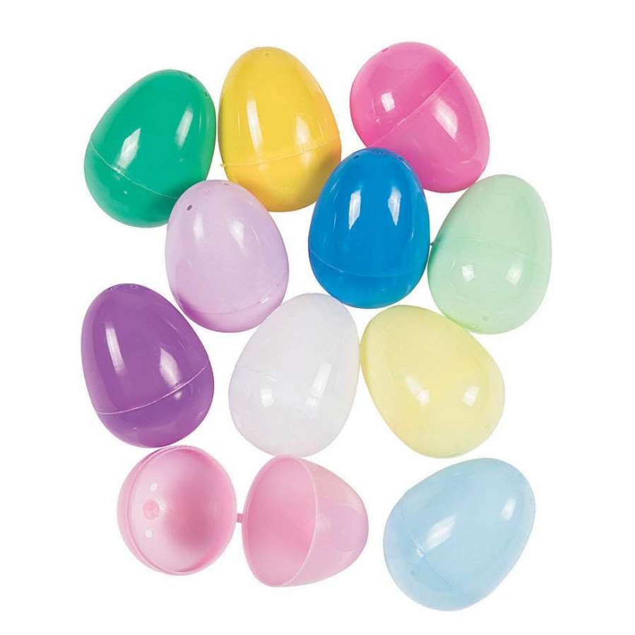 Easter Eggs * | Best Pirce 2 1/2 Bright & Pastel Plastic Easter Eggs 48 Pc.