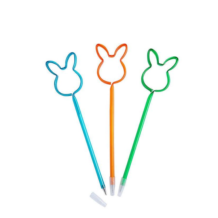 Easter Baskets & Grass * | New Easter Bunny-Shaped Pens 12 Pc.