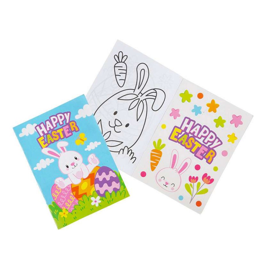 Easter Baskets & Grass * | New Easter Coloring Books With Sticker Sheets 24 Pc.