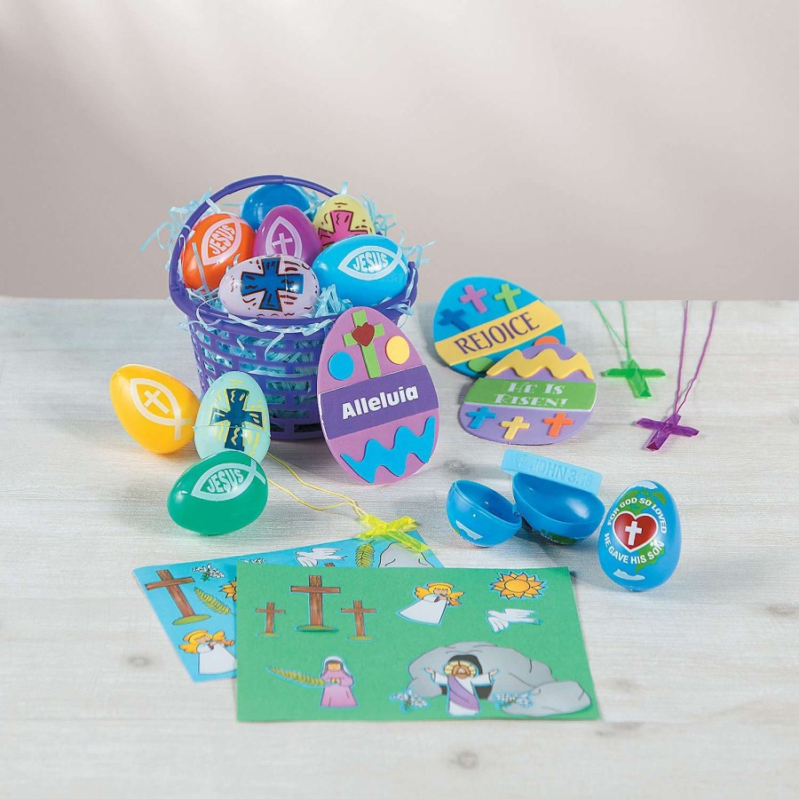 Easter Basket Fillers * | Brand New 2-1/2 John 3:16 Bracelet-Filled Plastic Easter Eggs 12 Pc.