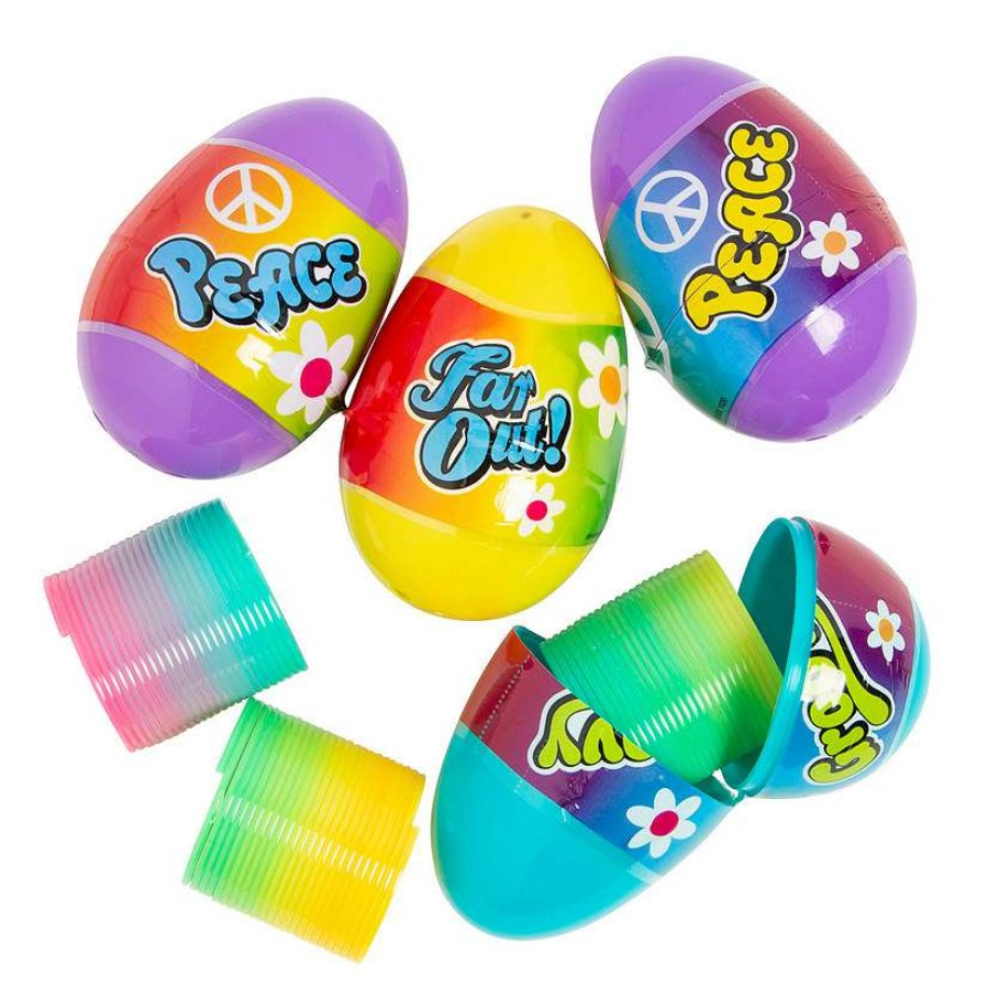 Easter Egg Hunt * | Cheap 3 Rainbow Magic Spring Toy-Filled Plastic Easter Eggs 12 Pc.