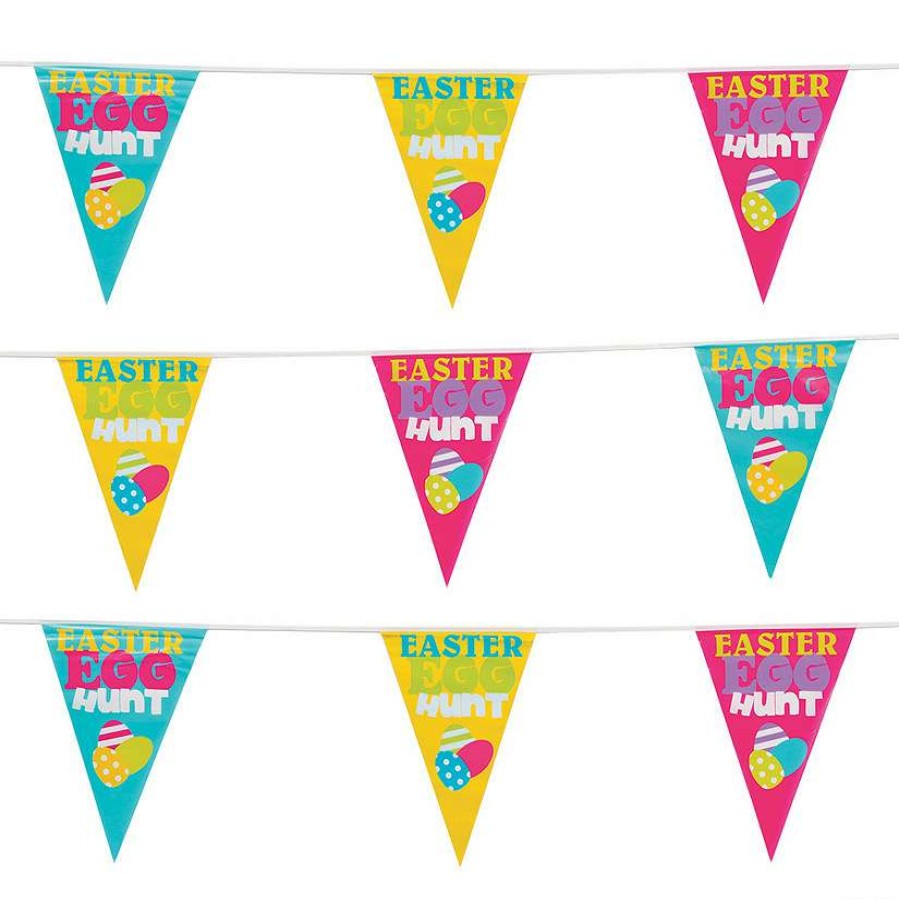 Easter Egg Hunt * | Best Reviews Of Easter Egg Hunt Plastic Pennant Banner