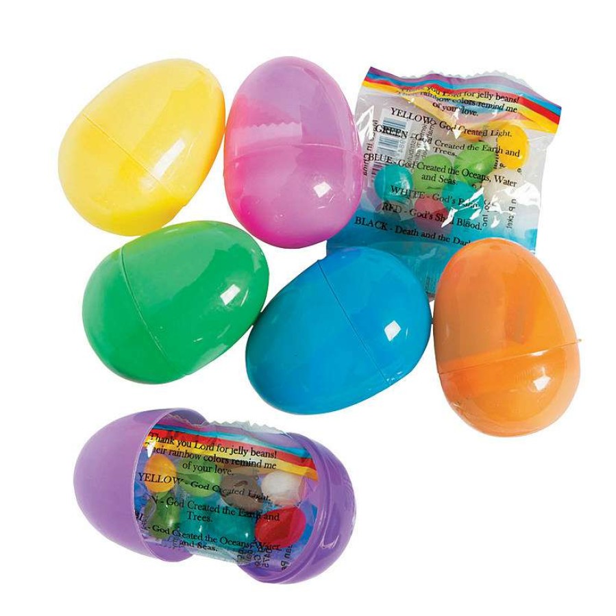 Easter Egg Hunt * | Buy 2 1/4 Religious Candy-Filled Plastic Easter Eggs 24 Pc.