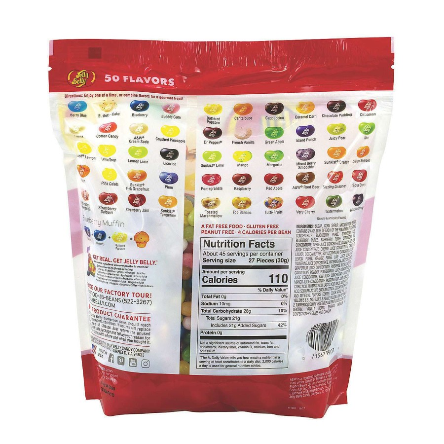 Candy Egg Fillers * | Discount Jelly Belly 50 Flavors Jelly Beans Assortment, 3 Lb