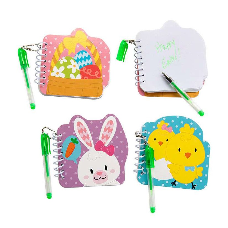 Easter Baskets & Grass * | Coupon Easter Mini Spiral Notebooks With Pen 12 Pc.