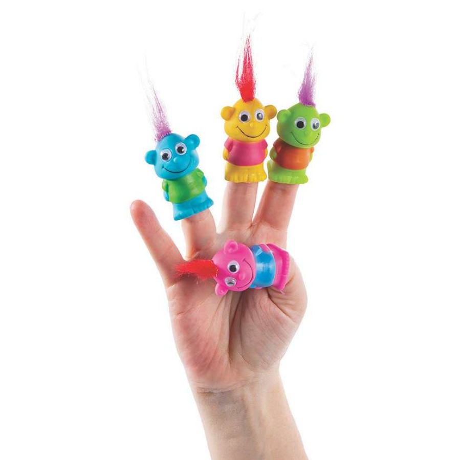 Toy Egg Fillers * | Best Sale Crazy Hair Finger Puppets 12 Pc.