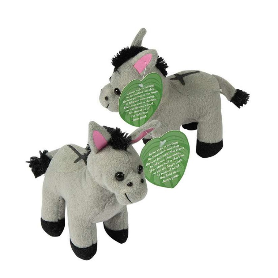 Easter Basket Fillers * | Best Pirce Easter Legend Stuffed Donkeys With Card 12 Pc.