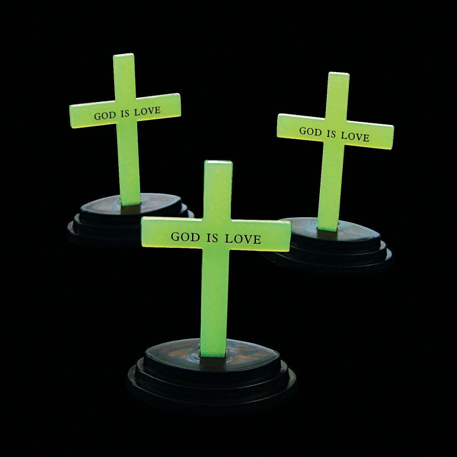 Easter Basket Fillers * | Budget Glow-In-The-Dark Crosses 12 Pc.