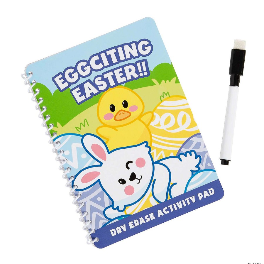 Easter Baskets & Grass * | Cheap Easter Dry Erase Activity Spiral Notebooks 12 Pc.