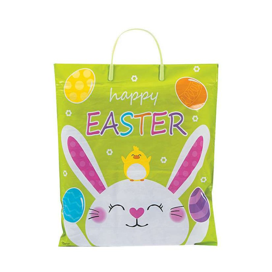 Easter Egg Hunt * | Wholesale 14 X 16 Large Easter Egg Hunt Plastic Bags 12 Pc.