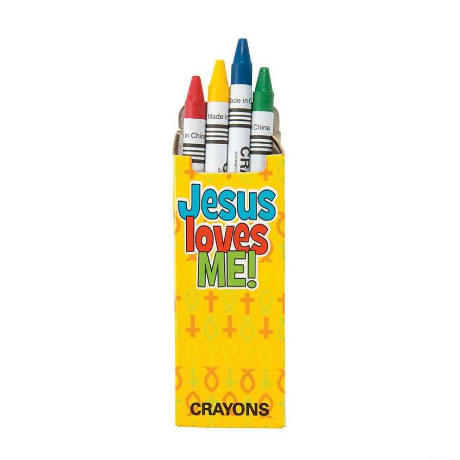 Easter Basket Fillers * | Flash Sale 4-Color Religious Crayons 48 Boxes