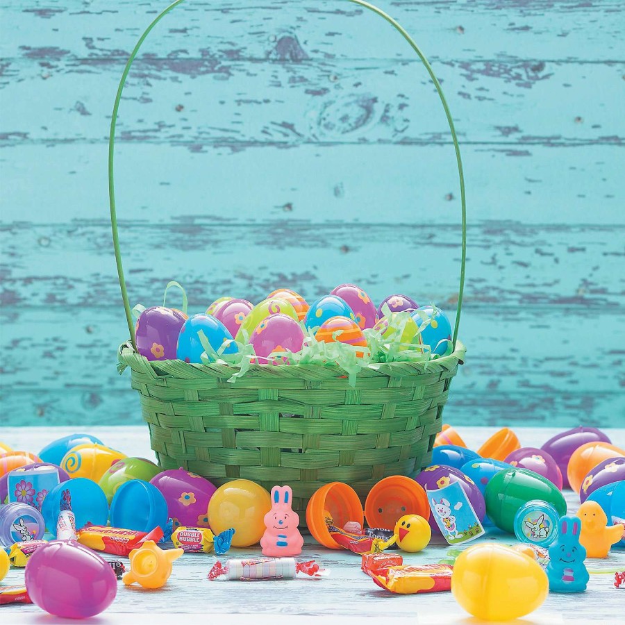 Easter Basket Fillers * | Wholesale 2 1/4 Bright Printed Candy-Filled Plastic Easter Eggs 24 Pc.