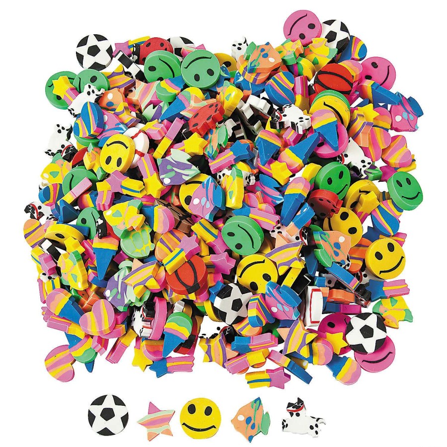 Toy Egg Fillers * | Hot Sale Bulk Mini Eraser Assortment 500 Pc.