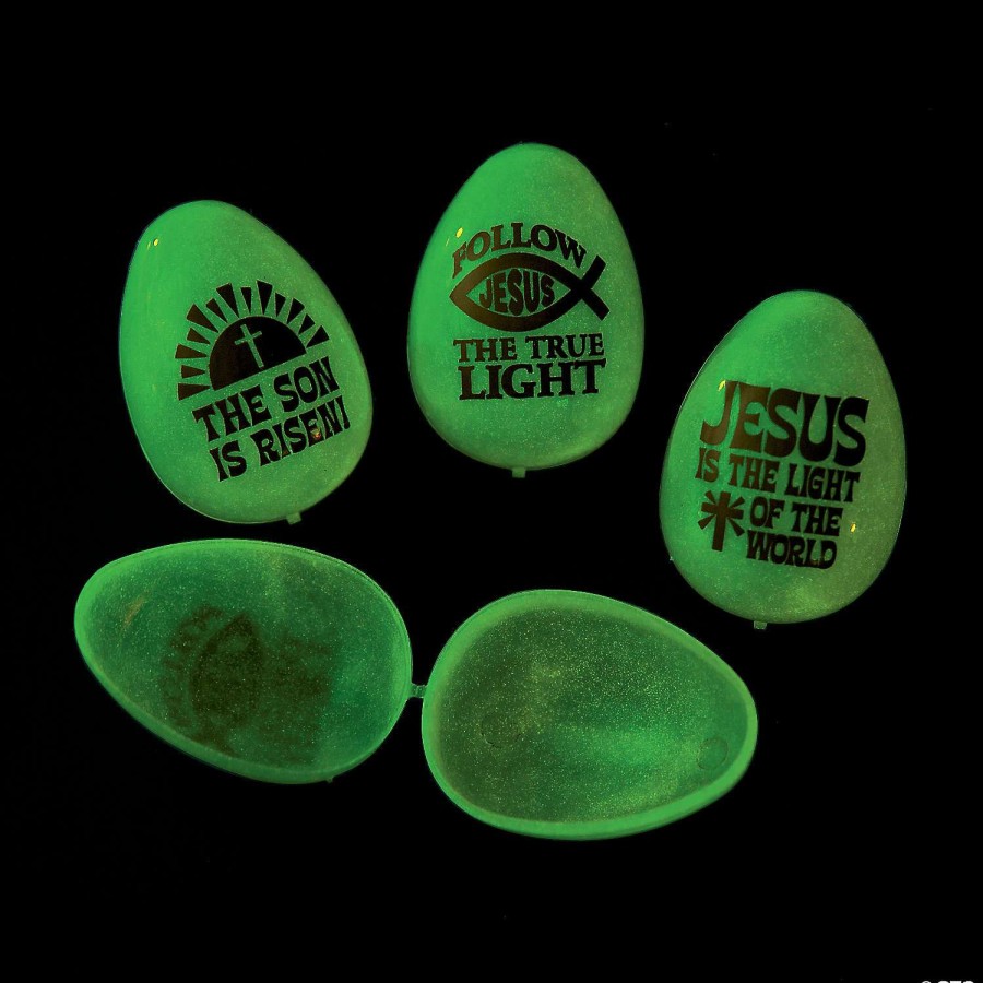 Easter Eggs * | Cheap 2 1/2 Jesus Is The Light Glow-In-The-Dark Plastic Easter Eggs 72 Pc.