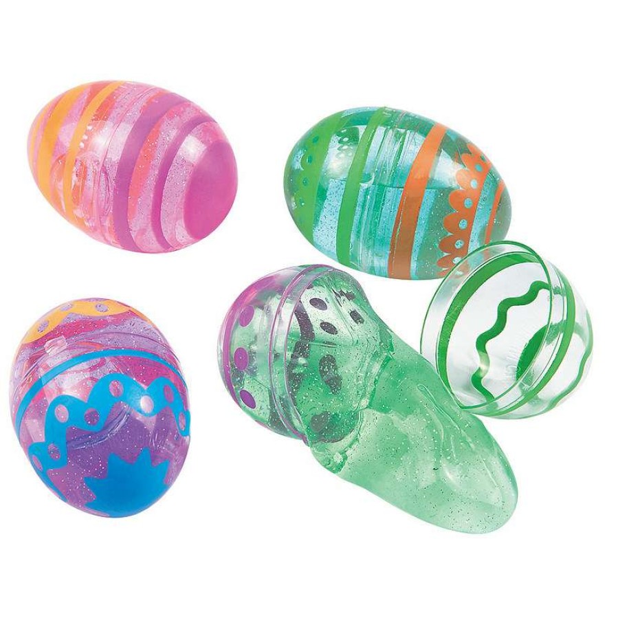 Easter Egg Hunt * | Buy 2 1/2 Bright Putty-Filled Plastic Easter Eggs 12 Pc.