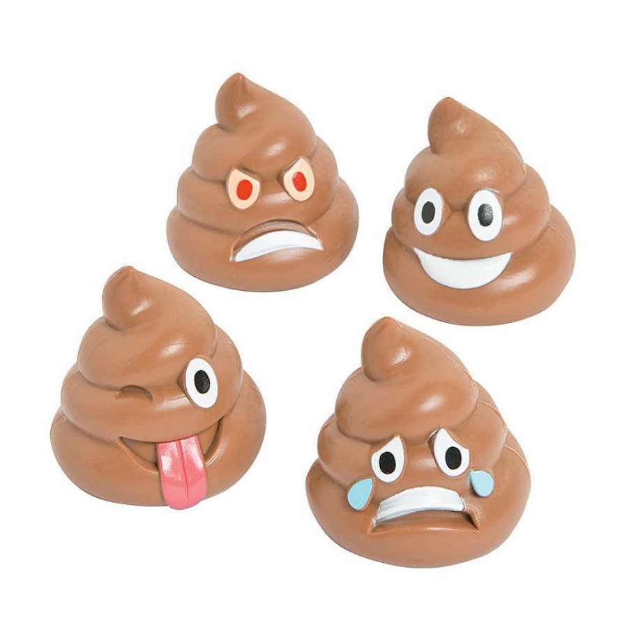 Toy Egg Fillers * | Wholesale Emoji Poop Characters 12 Pc.