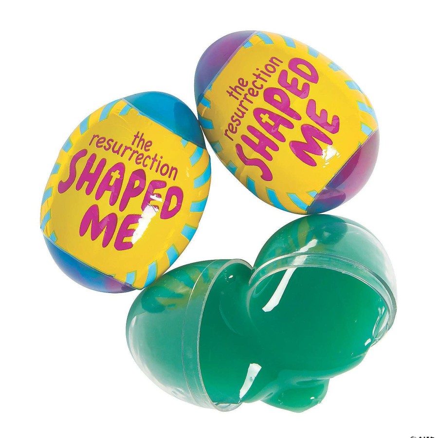 Easter Egg Hunt * | Coupon 2 1/4 The Resurrection Shaped Me Putty-Filled Plastic Easter Eggs 12 Pc.