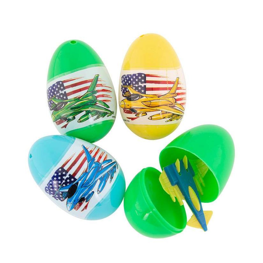 Easter Egg Hunt * | Cheapest 3 Military Toy-Filled Plastic Easter Eggs 12 Pc.