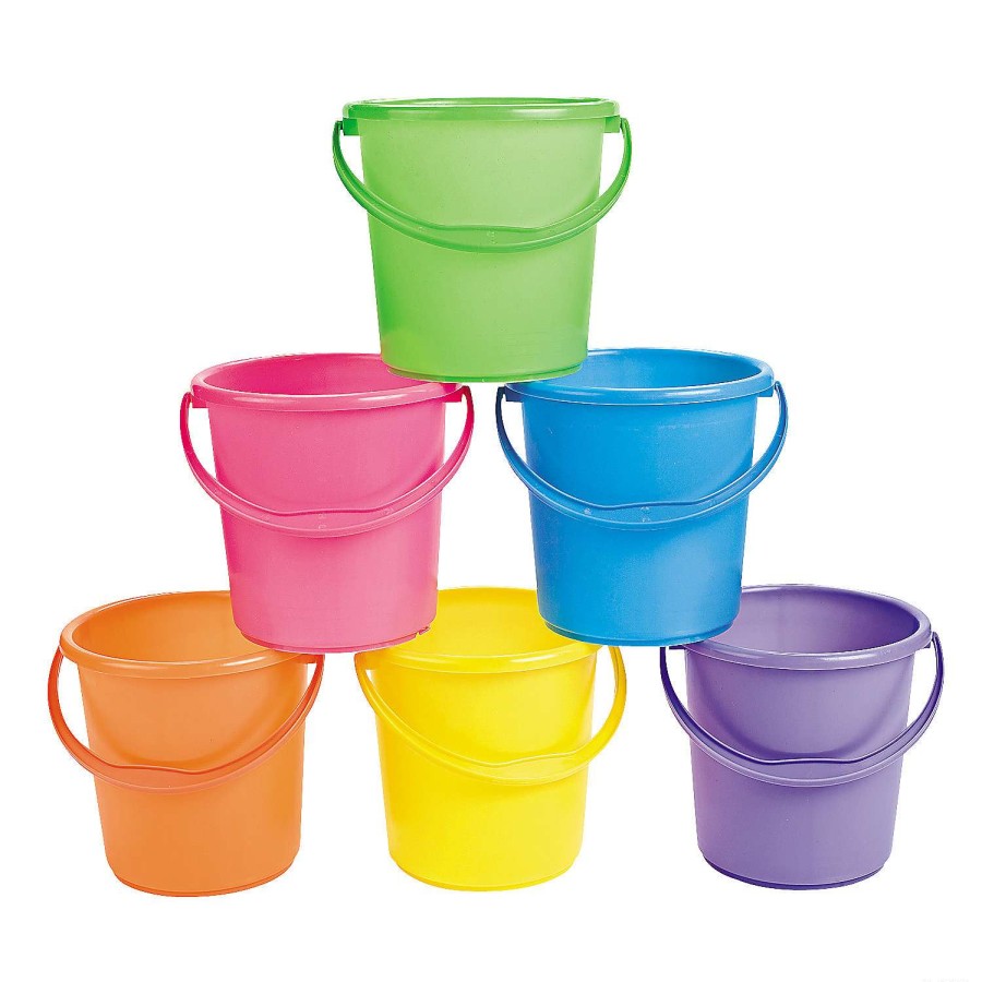 Easter Baskets & Grass * | Budget Sand Bucket Assortment 12 Pc.