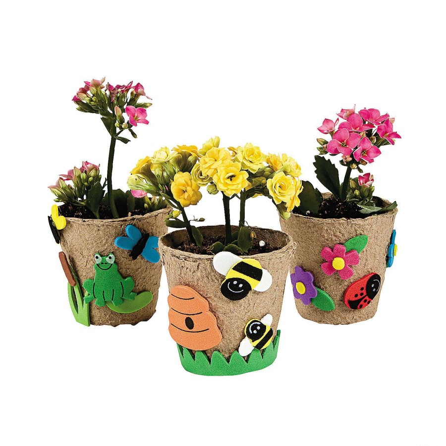 Easter Basket Fillers * | Discount Garden Pot Craft Kit Makes 12