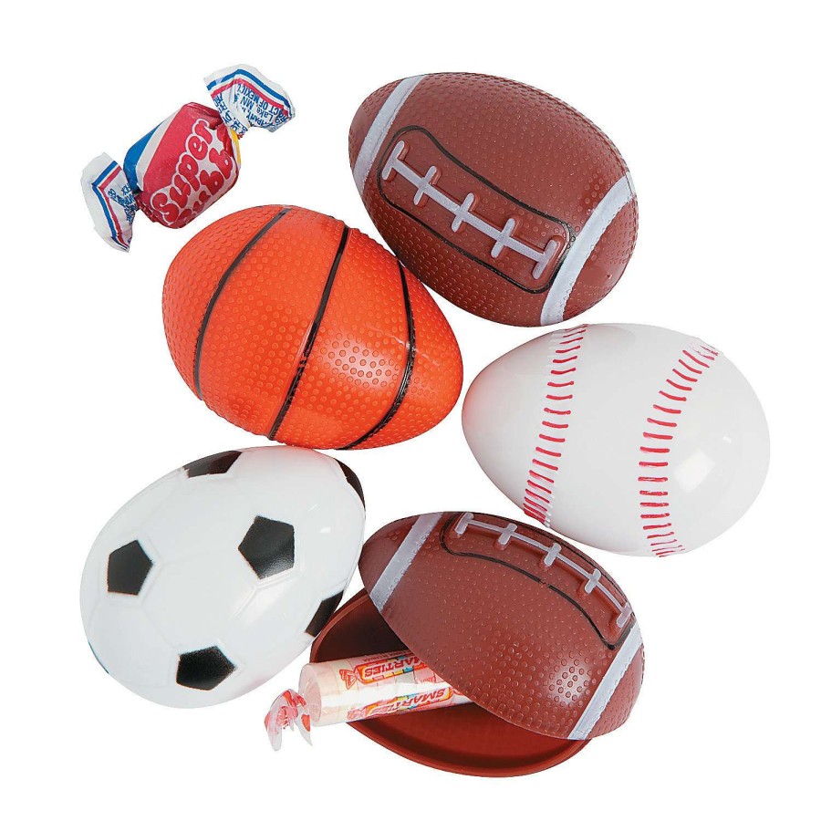 Easter Egg Hunt * | Best Reviews Of 2 1/2 Sports Ball Bee Candy-Filled Plastic Easter Eggs 12 Pc.