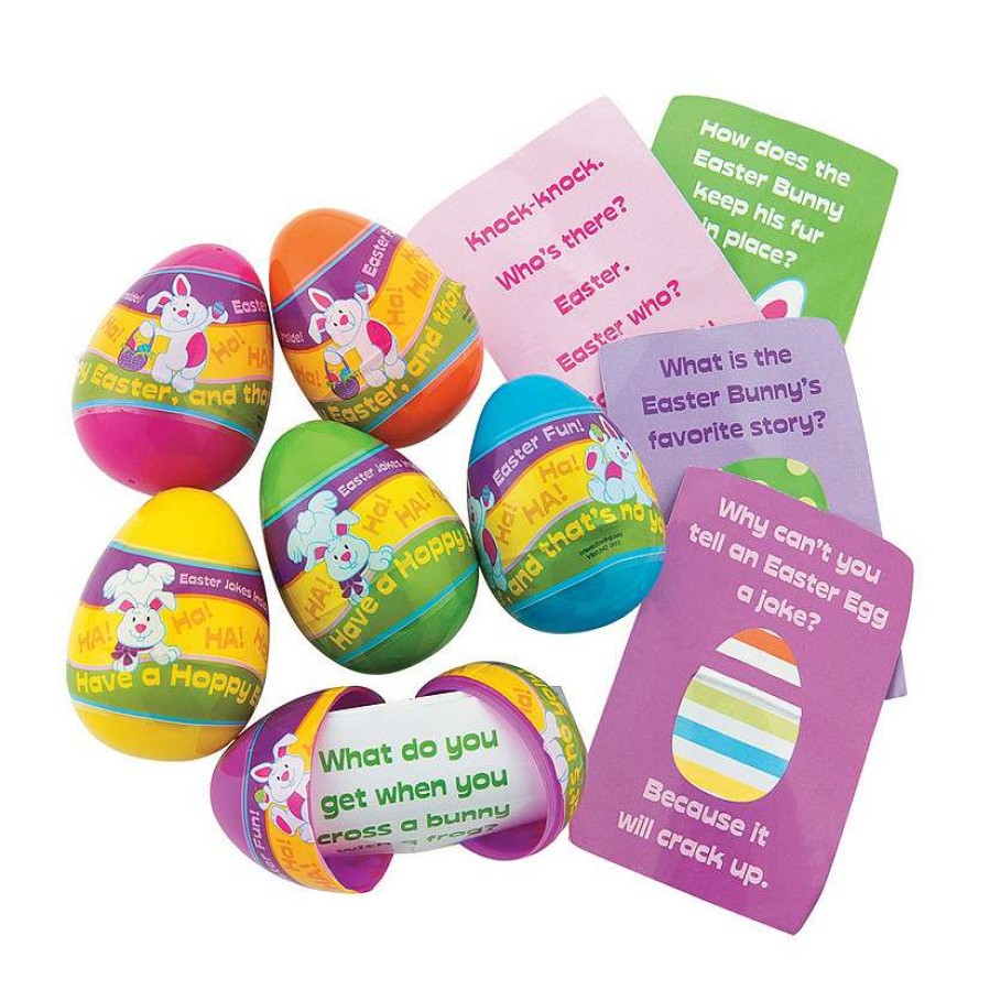 Easter Egg Hunt * | Budget 2 1/2 Joke-Filled Plastic Easter Eggs 12 Pc.