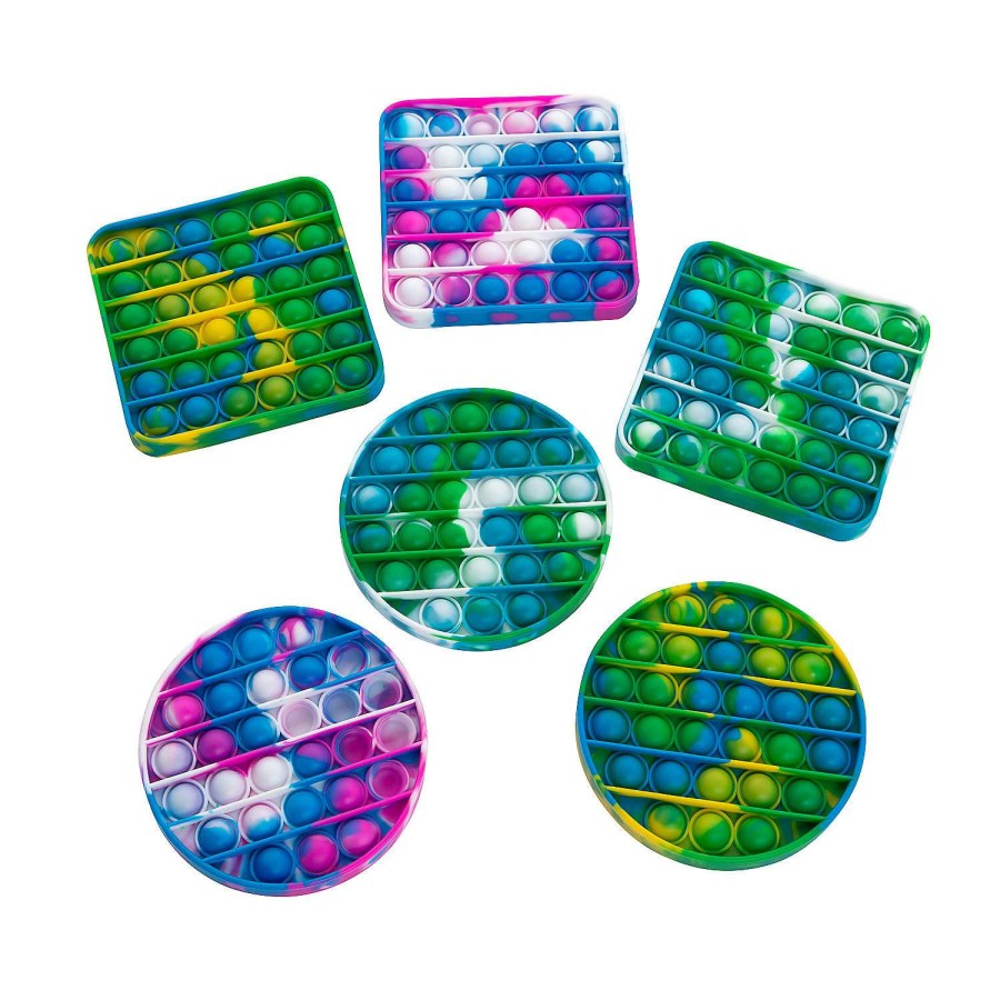 Easter Basket Fillers * | New Tie Dye Lotsa Pops Popping Toys 6 Pc.