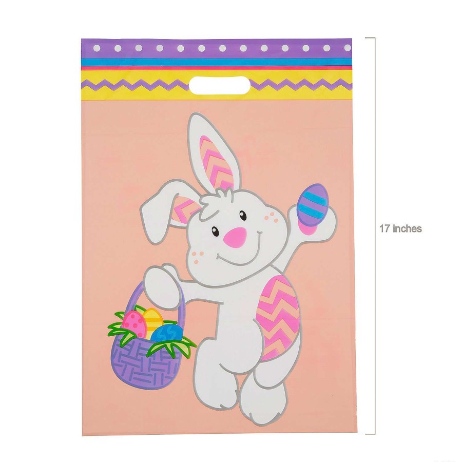 Easter Baskets & Grass * | Flash Sale 12 X 17 Bulk Easter Plastic Goody Bags 50 Pc.