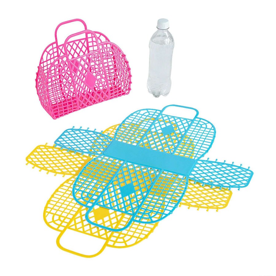 Easter Baskets & Grass * | Budget 9 3/4 X 4 1/4 X 8 1/2 Medium Jelly Beach Plastic Tote Bags 6 Pc.