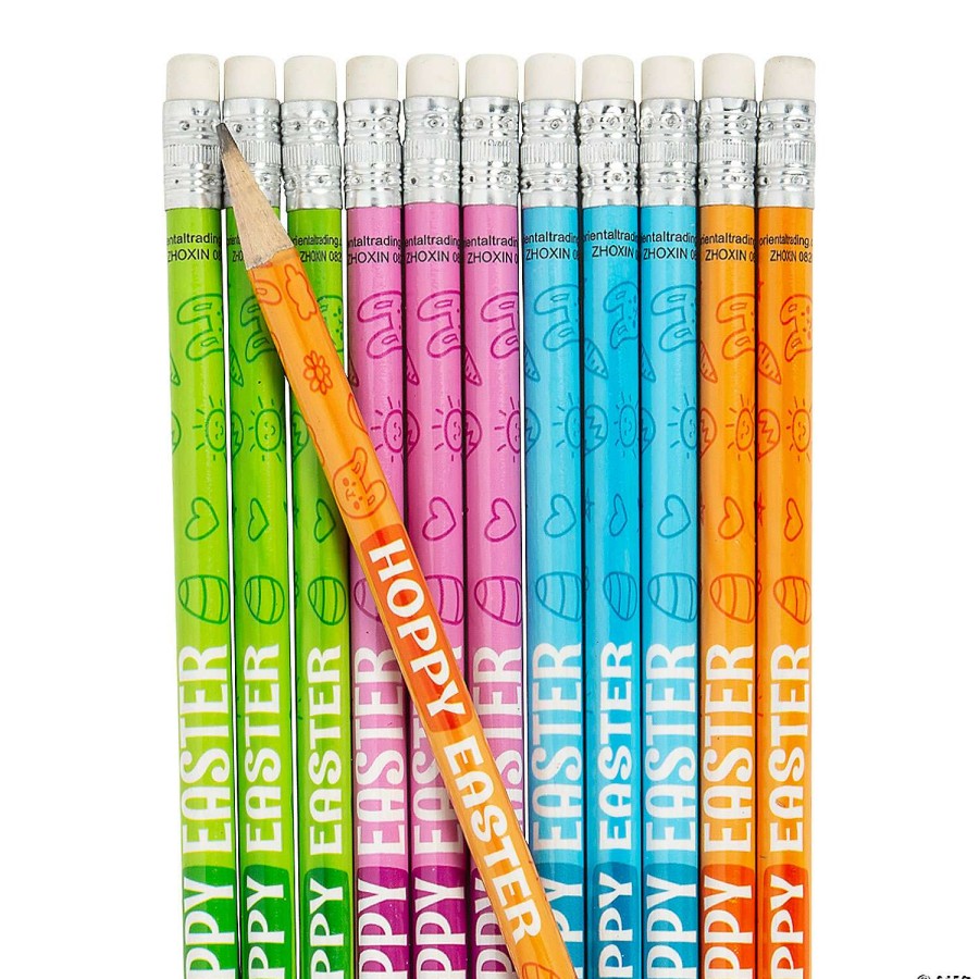 Easter Baskets & Grass * | Coupon Hoppy Easter Pencils 24 Pc.