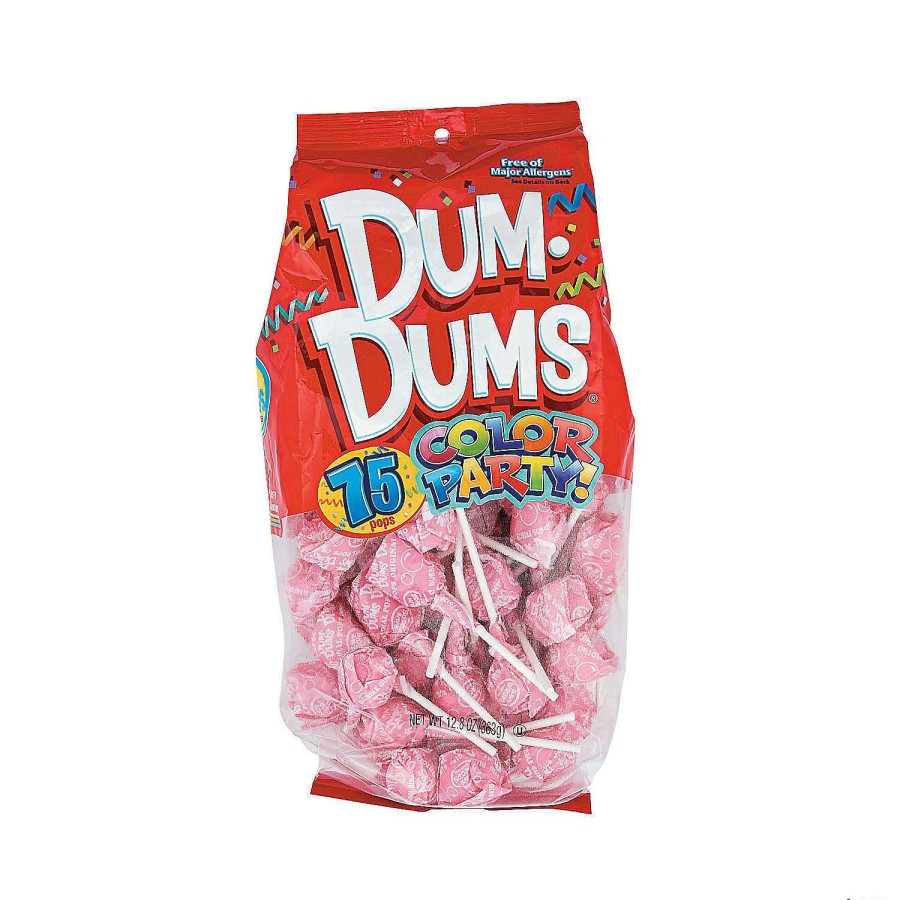 Easter Basket Fillers * | New Dum Dums Solid Color Lollipops 75 Pc.