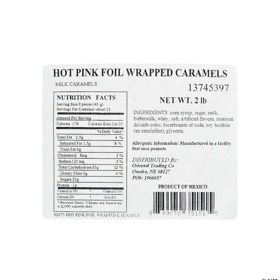 Candy Egg Fillers * | Top 10 Foil-Wrapped Caramels 189 Pc.