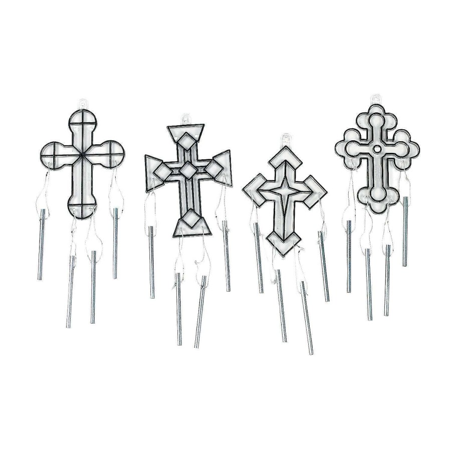 Easter Basket Fillers * | Promo Cross Suncatcher Wind Chimes 12 Pc.