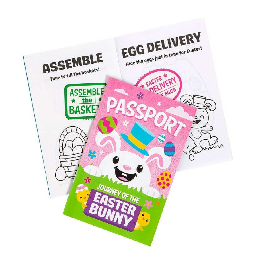 Easter Baskets & Grass * | Best Sale Journey Of The Easter Bunny Passport Sticker Books 12 Pc.