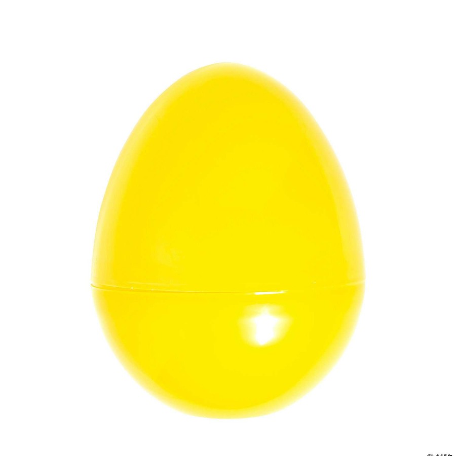 Easter Egg Hunt * | Best Pirce 14 Fillable Yellow Plastic Easter Eggs 6 Pc.