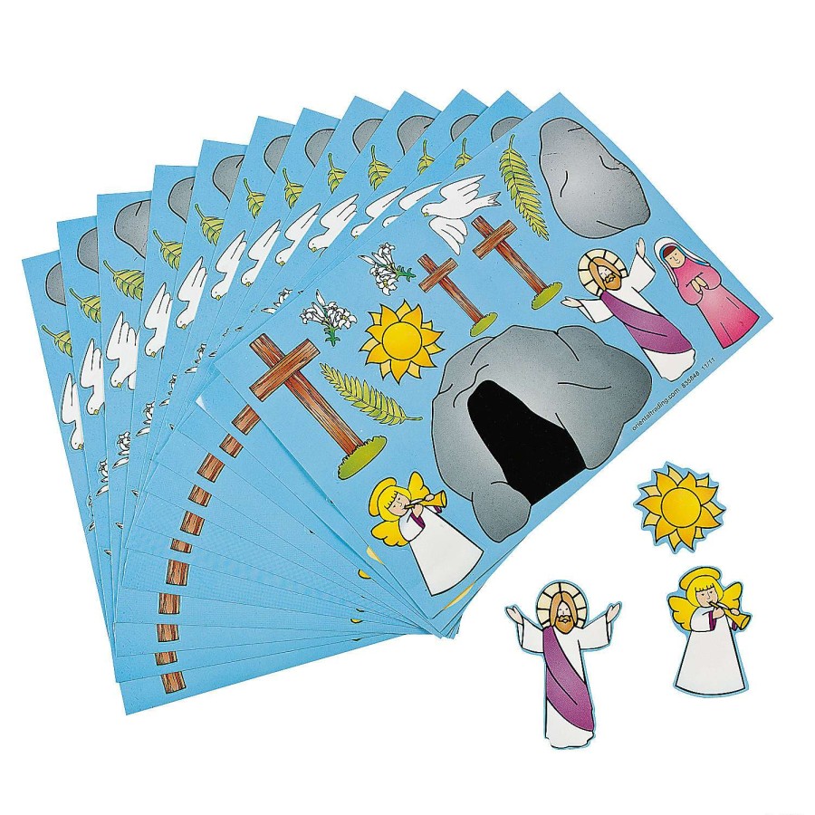 Easter Basket Fillers * | Cheapest He Lives Tomb Sticker Sheets 12 Pc.