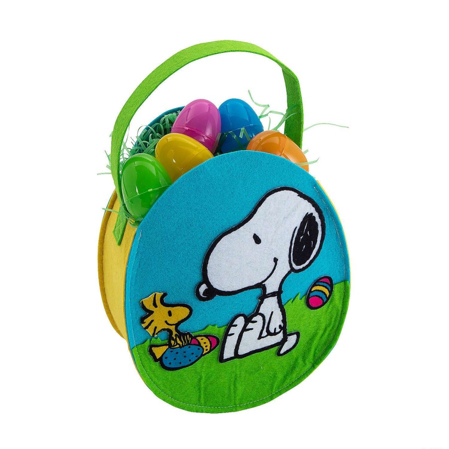 Easter Baskets & Grass * | Top 10 Peanuts Easter Egg-Shaped Basket