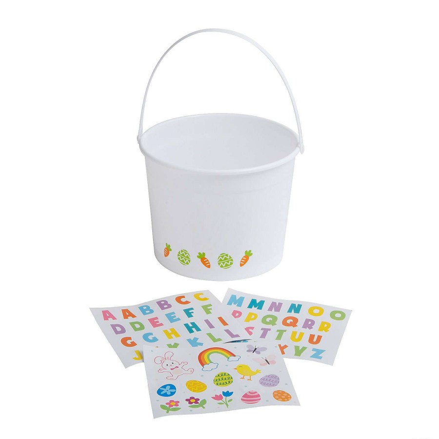 Easter Egg Hunt * | Best Reviews Of Diy Easter Bucket Decorating Kit Makes 6