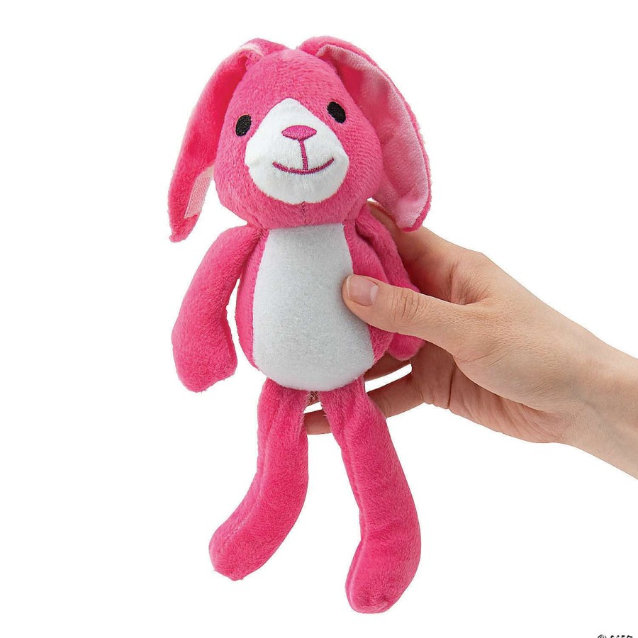 Easter Basket Fillers * | Flash Sale Long-Eared Colorful Stuffed Bunnies 12 Pc.