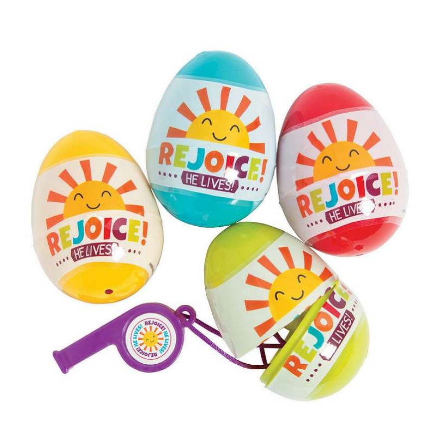 Easter Egg Hunt * | Budget 2 1/2 Rejoice Whistle-Filled Plastic Easter Eggs 12 Pc.