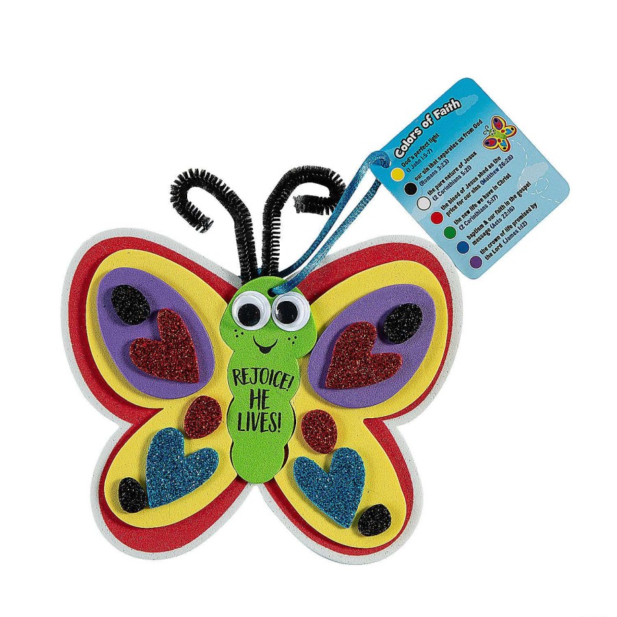 Easter Basket Fillers * | Deals The Salvation Story Butterfly Bible Craft Kit Makes 12