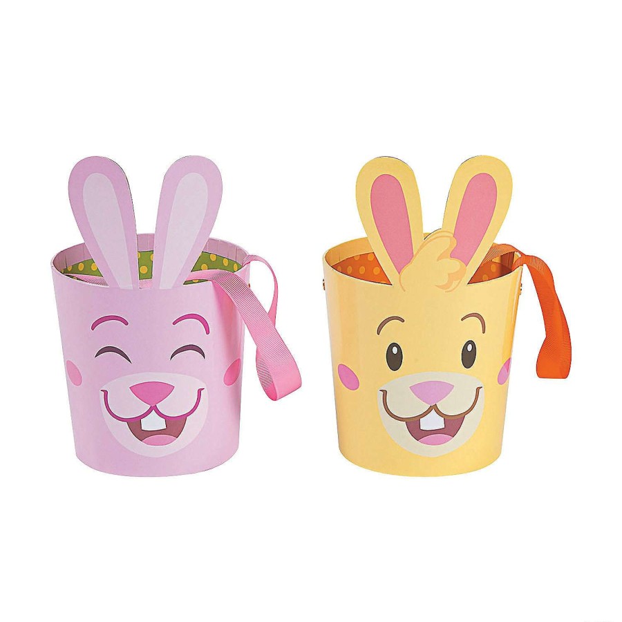 Easter Baskets & Grass * | Deals Easter Bunny-Shaped Buckets 4 Pc.