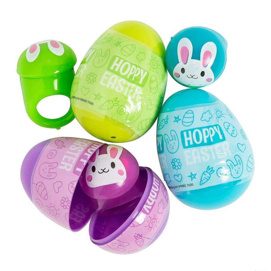 Easter Egg Hunt * | Outlet 2 1/4 Light-Up Jewelry-Filled Plastic Easter Eggs 12 Pc.