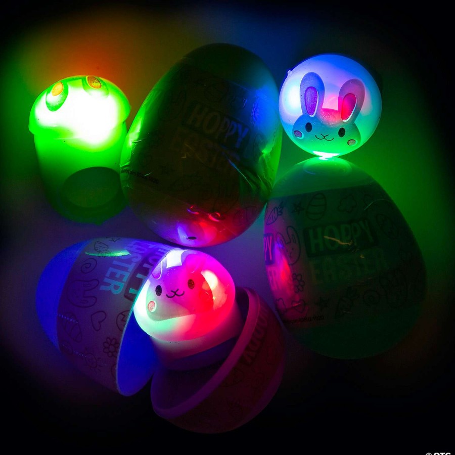 Easter Egg Hunt * | Outlet 2 1/4 Light-Up Jewelry-Filled Plastic Easter Eggs 12 Pc.