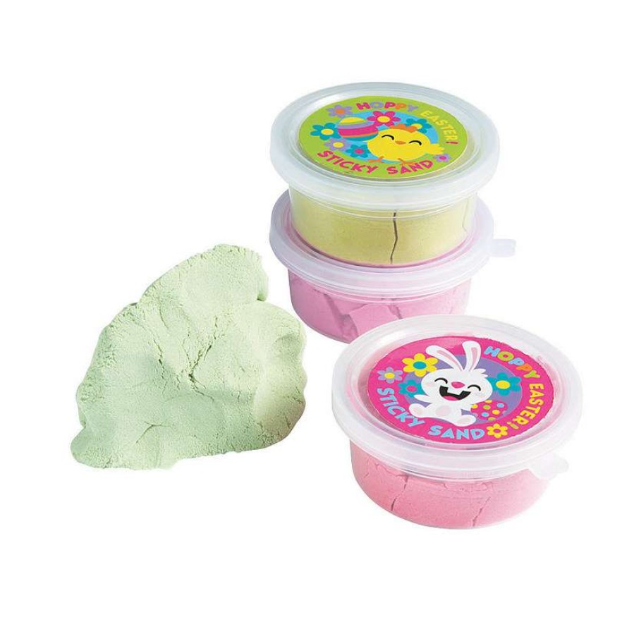 Easter Basket Fillers * | Best Reviews Of Easter Pastel Sticky Sand Slime 12 Pc.